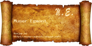 Muser Egmont névjegykártya
